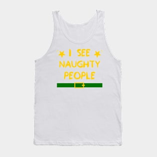 I See Naughty People Christmas Tank Top